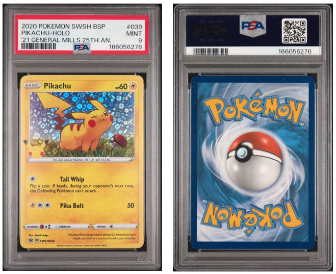 Pikachu SWSH039 General Mills Promo - PSA 9