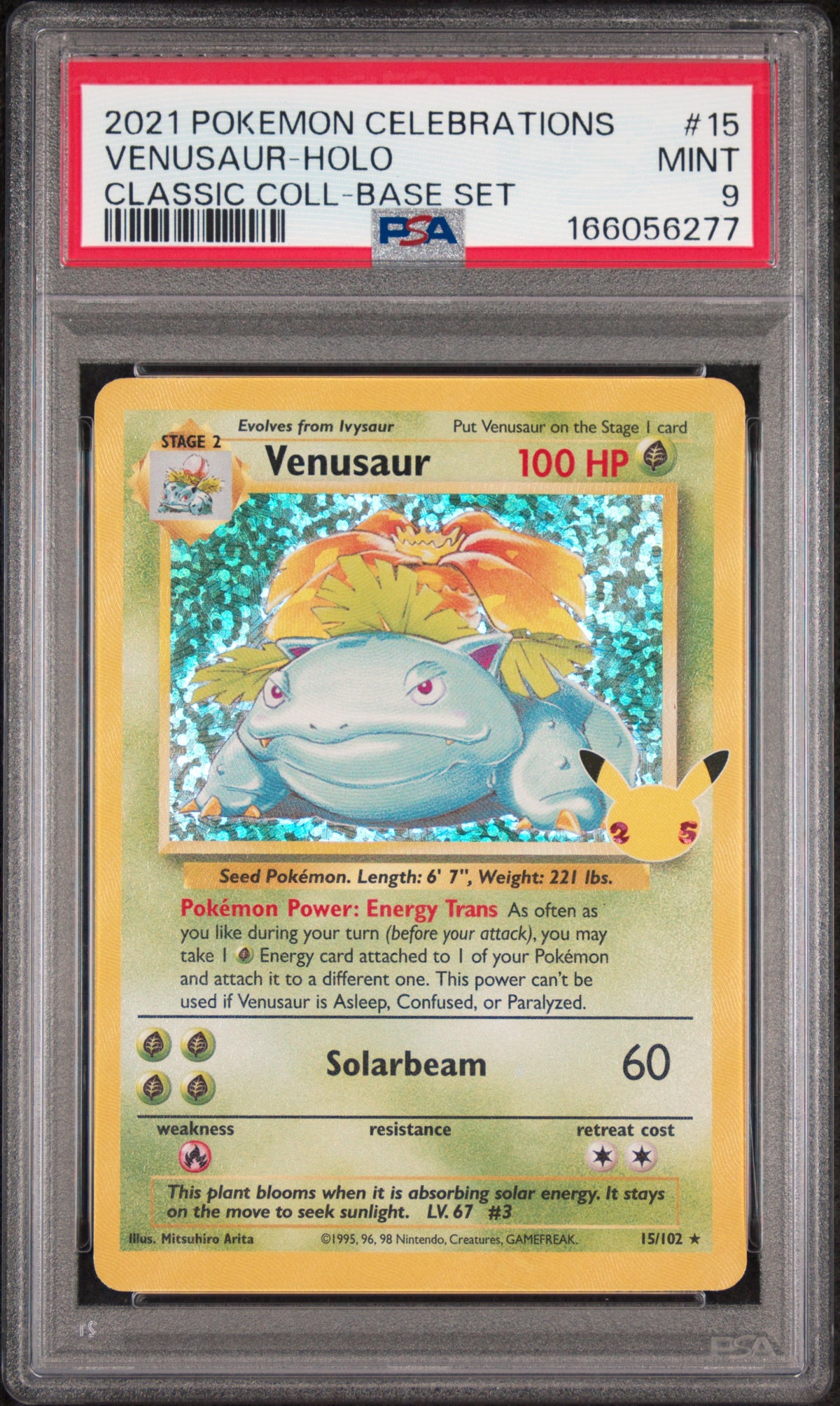 Venusaur 15/102 Celebrations Classic Collection - PSA 9