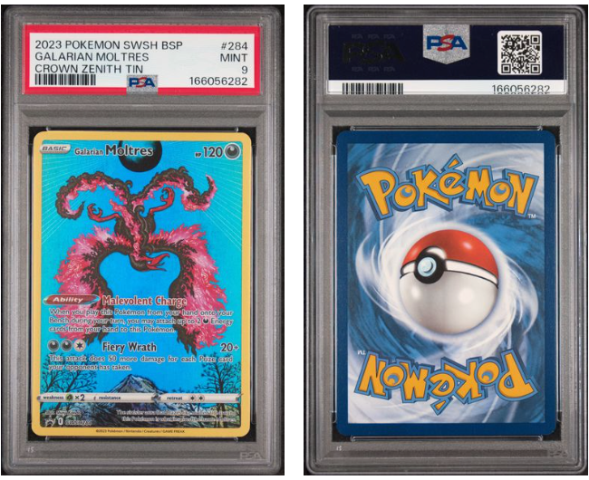 Galarian Moltres SWSH284 Crown Zenith Promo — PSA 9