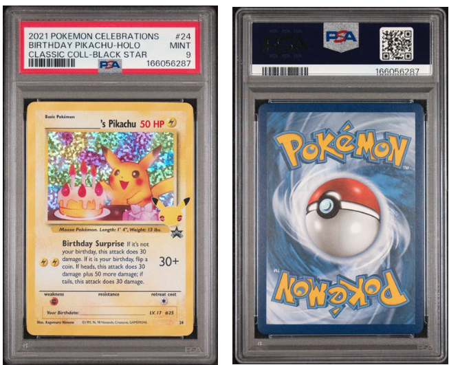 Birthday Pikachu 24 Celebrations Classic Collection — PSA 9