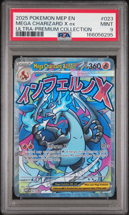 Mega Charizard X ex 023 & Oricorio ex 024 UPC Promos — PSA 9 Sequential Pair
