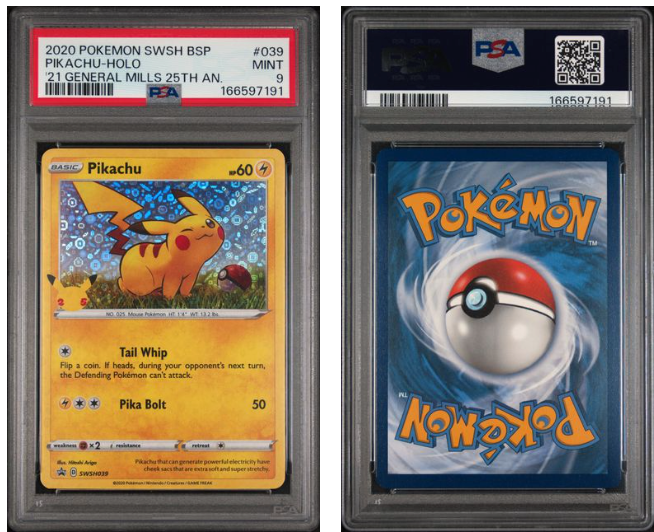 Pikachu SWSH039 General Mills Promo - PSA 9