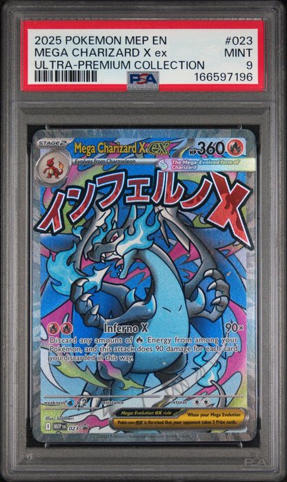 Mega Charizard X ex 023 & Oricorio ex 024 UPC Promos — PSA 9 Sequential Pair